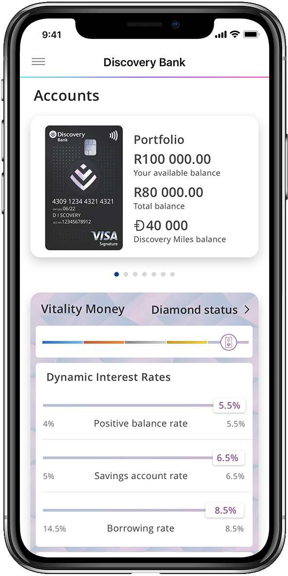 App Dashboard Vitality Money